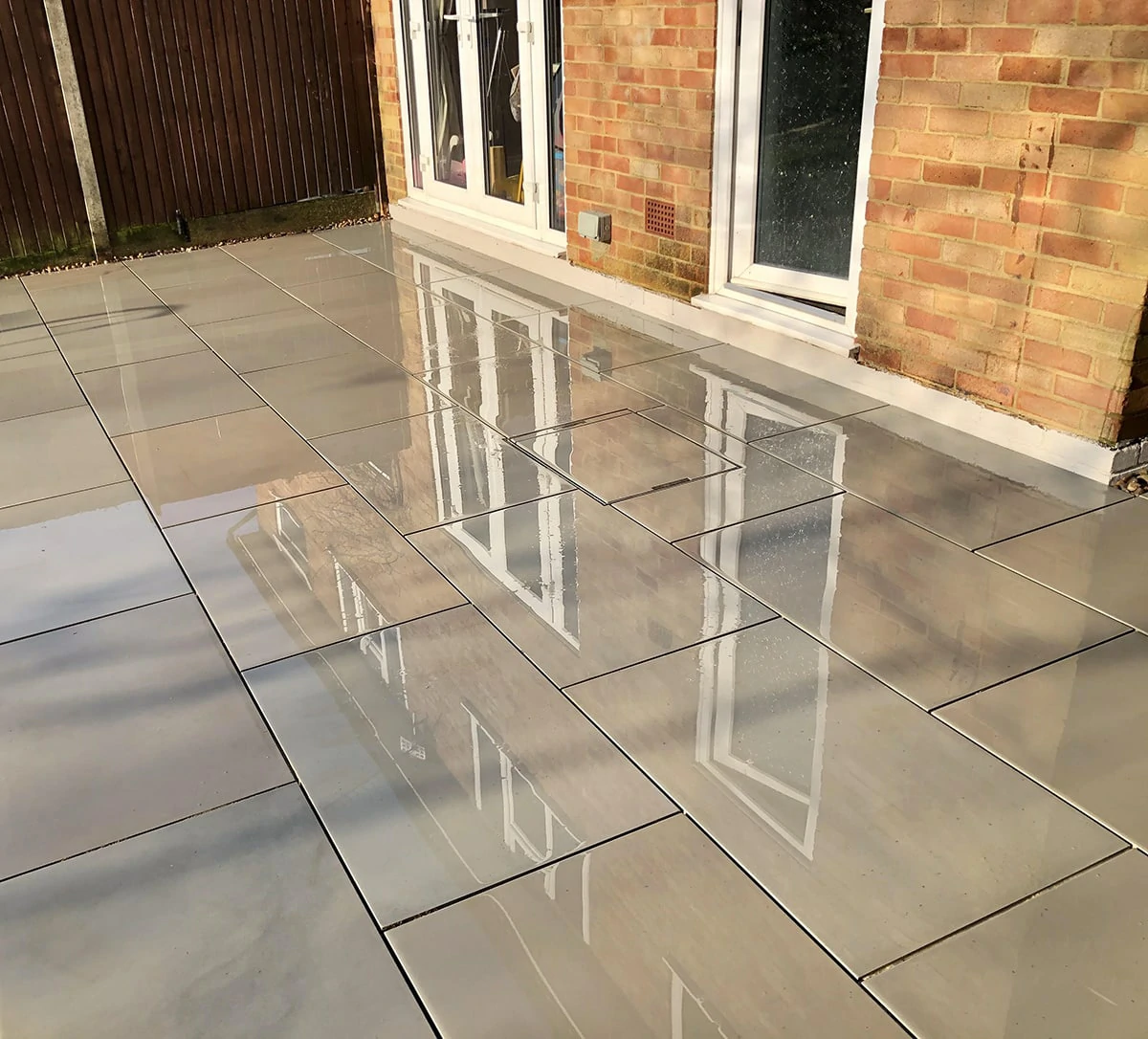 Kandla Grey Indian Sandstone Paving Slabs  - Sawn & Honed - 1200x600 - 20mm